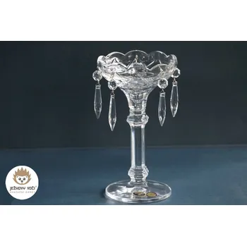Svícen SVÍCEN Z OLOVNATÉHO KŘIŠŤÁLU CRYSTAL BOHEMIA - DROPS