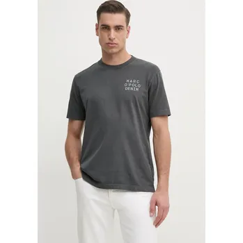 Pánské tričko Bavlněné tričko Marc O'Polo pánské, šedá barva, s potiskem, 5000006040 90Y, vel. S