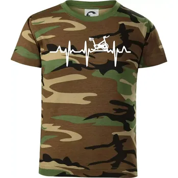 Chlapecké tričko EKG rotoped - Dětské maskáčové triko - 146 cm/10 let ( Hnědý maskáč )