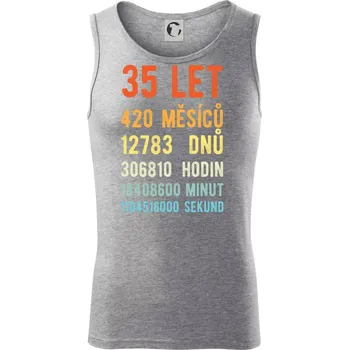 Narozeniny 35 přepočet času - Tílko pánské Core - M ( Tmavě šedý melír )