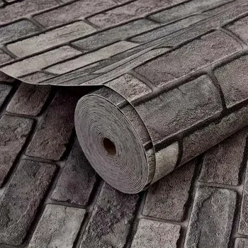 Tapeta Tapeta v roli - šedá cihla