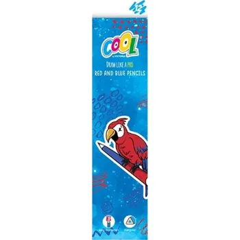 Grafitová tužka Victoria Victoria, ISCPKP, Cool, ergonomická oboustranná tužka červená/modrá, 1 ks