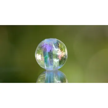 Korálek Kulatý plastový korálek REDBASS – 6 mm - Transparentní perleť, 5 ks