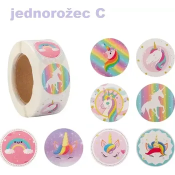 samolepka Dekorativní samolepky Jednorožec C - 100 ks