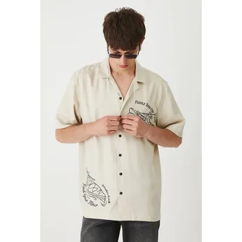 Pánská košile Košile Medicine pánská, béžová barva RW25.KKM200 08A, vel. L
