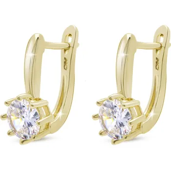 Náušnice Zlacené náušnice se solitérním zirkonem 3714