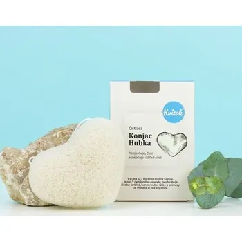 Kvitok Čisticí houbička Konjac - bílá houbička