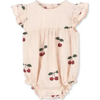 Dupačky Dětské bavlněné dupačky Konges Sløjd ELIN ROMPER GOTS KS103064 béžová 02X, vel. 98