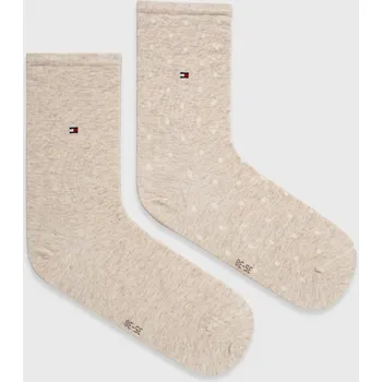 Pánské ponožky Ponožky Tommy Hilfiger (2-pack) 100001493 béžová 80M, vel. 35/38