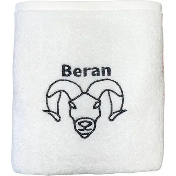 Ručník RUČNÍK BÍLÝ 50x90 znamení Beran