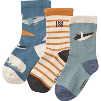 3 páry ponožek pro děti Silas "Arctic Sea / Ocean View" Liewood VELIKOST: 19-21
