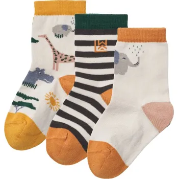 3 páry ponožek pro děti Silas "Safari / Sandy Mix" Liewood VELIKOST: 17-18