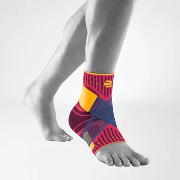 Bauerfeind Sports Ankle Support, růžová, pravá, Velikost L