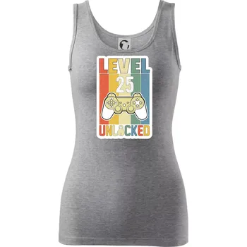 Dámské tričko Gaming narozeniny 25 - Dámské tílko - 2XL ( Tmavě šedý melír )