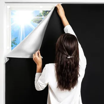 Okenní dekorace Zatemňující odnímatelná okenní fólie 140x100 cm