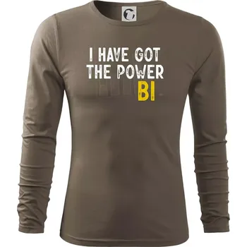 Pánské oblečení I have got the power bi - Triko s dlouhým rukávem FIT-T long sleeve - 2XL ( Army )