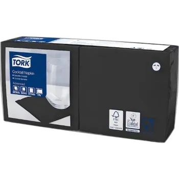 TORK ubrousky černé 12x12cm, 2-vr., (bal. 12x200ks) 477829