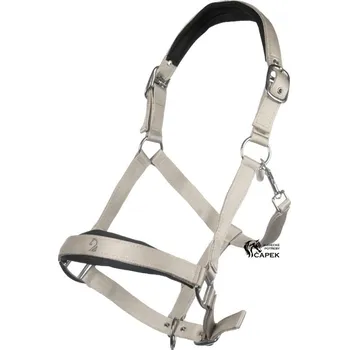 Ohlávka HKM -AMALFI- - Béžová - Cob