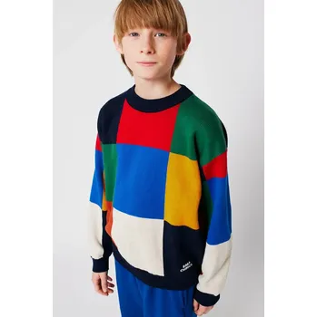 Dívčí svetr Dětský bavlněný svetr Bobo Choses Multicolor Tiles 225AC110 vícebarevná MLC, vel. 135/148