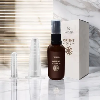 Masážní přístroj Fasciq Masážní obličejový set Orient - baňky mini a střední, olej Orient 50 ml