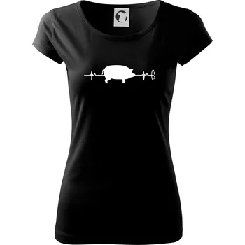 Dámské tričko EKG gril - Dámské triko Pure - S ( Černá )