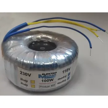 Měnič napětí Trafo toroidní 100W oddělené vinutí (Trafo toroidní 100W oddělené vinutí)