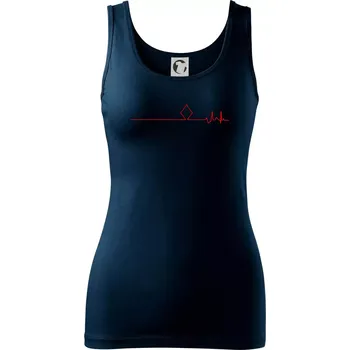 Dámské tričko Poker EKG kule kára - Dámské tílko - XS ( Námořní modrá (velmi tmavá - téměř černá) )