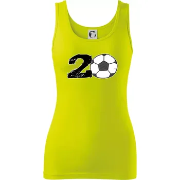 Fotbal kulaté narozeniny 20 - Dámské tílko - XS ( Limetková )