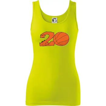 Dámské tričko Basketball kulaté narozeniny 20 - Dámské tílko - L ( Limetková )