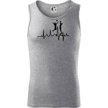 EKG volejbalistky - Tílko pánské Core - 2XL ( Tmavě šedý melír )