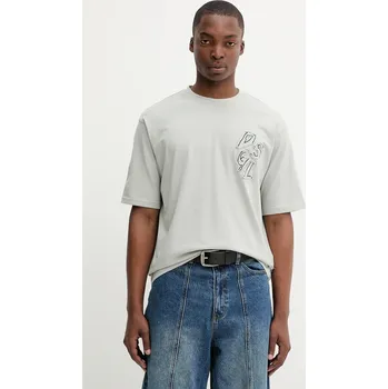 Bavlněné tričko Desigual DERBY MICKEY pánské, šedá barva, 25WMTK24 09X, vel. M