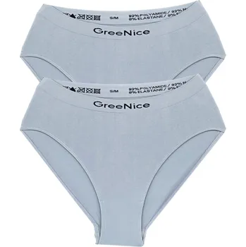 Kalhotky Dámské bezešvé kalhotky GreeNice Art: 7170 ( 2ks vbalení ) Barva: Šedá, Velikost: S/M