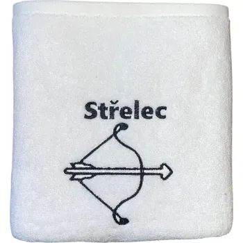 Ručník RUČNÍK BÍLÝ 50x90 znamení Střelec