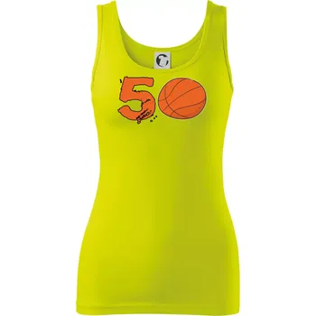 Dámské tričko Basketball kulaté narozeniny 50 - Dámské tílko - M ( Limetková )