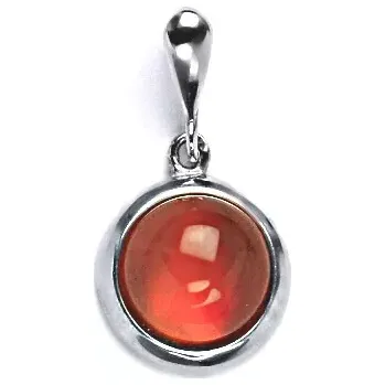 Přívěsek Zlatý přívěsek, bílé i žluté zlato , přírodní kámen Karneol - P 1452/22 (karneol 10 mm)