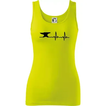 Dámské tričko EKG kovář - Dámské tílko - XL ( Limetková )