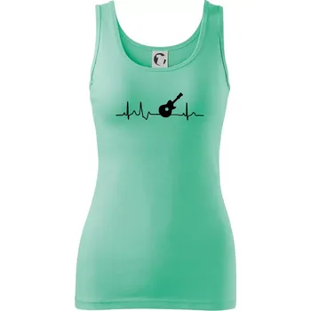 Dámské tričko EKG akustická kytara - Dámské tílko - L ( Mátová )