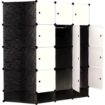 Botník Hogler 3416 Variabilní regálový systém 20 modulů, 147 x 162 x 46 cm, černý