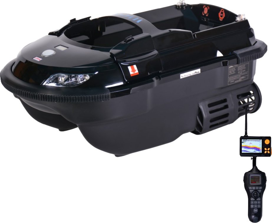 Boatman Zavážecí Lodička Vulcan s Echolotem Černá