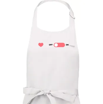 Kuchyňská zástěra Love OFF - Pánská zástěra na vaření - Univerzální velikost ( Bílá )