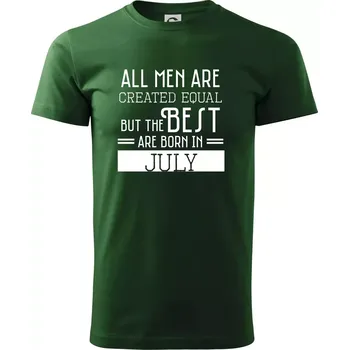 Pánské tričko All men are created equal july - Triko extra velké (5-8XL) - 6XL ( Lahvově zelená )