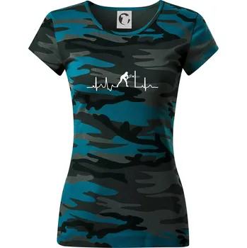 Dámské oblečení Ekg squash žena - Dámské maskáčové triko - M ( Petrolejová maskáč )