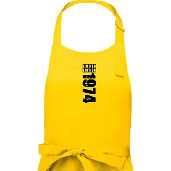 Kuchyňská zástěra Limited edition 1974 pruh - Dámská zástěra na vaření - Univerzální velikost ( Žlutá )
