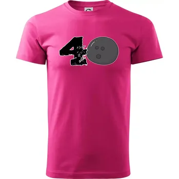 Pánská móda Bowling kulaté narozeniny 40 - Klasické pánské triko vyšší gramáže - L ( Purpurová )