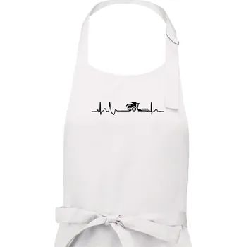 Kuchyňská zástěra Kombajn EKG - Pánská zástěra na vaření - Univerzální velikost ( Bílá )