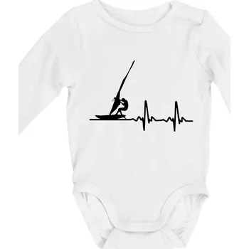 Kojenecký body EKG Windsurfing - Body kojenecké s dlouhým rukávem - Dlouhý r. do 3 měs ( Bílá )