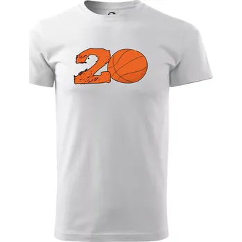 Basketball kulaté narozeniny 20 - Triko extra velké (5-8XL) - 7XL ( Bílá )