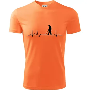 Chlapecké tričko EKG detektor - Dětské triko sportovní (dresovina) - 122 cm/6 let ( Neon mandarine )