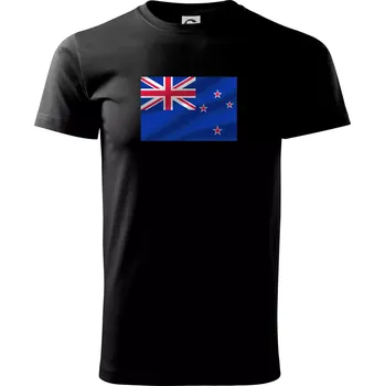 Nový Zéland Vlajka obdélník - Triko extra velké (5-8XL) - 6XL ( Černá )