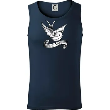 Love holubice - kreslená - Tílko pánské Core - 2XL ( Námořní modrá (velmi tmavá - téměř černá) )